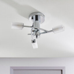 Anson Lighting Soccoro 3Lt Semi Flush Light Finished In Chrome Plate And Frosted Glass - thumbnail 2