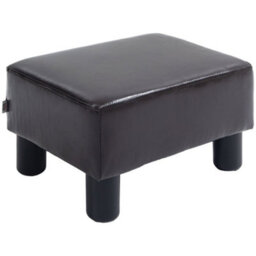 Wyld Haus Fatopa Brown Faux Leather Rectangular Footstool L40 X D30 X H24Cm - thumbnail 2
