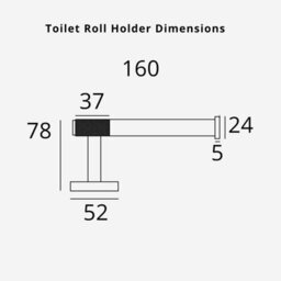 Excel Home Toilet Roll Holder Wall-Mounted - Luxury Toilet Paper Holder - Sleek Design, Durable Brass Material - Stylish Bathroom Accessory ( - thumbnail 3