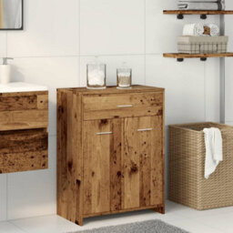 Berkfield Bathroom Cabinet Old Wood 60X33X80 Cm Engineered Wood - thumbnail 3