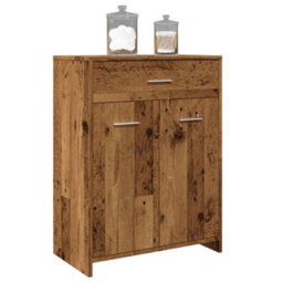 Berkfield Bathroom Cabinet Old Wood 60X33X80 Cm Engineered Wood - thumbnail 1