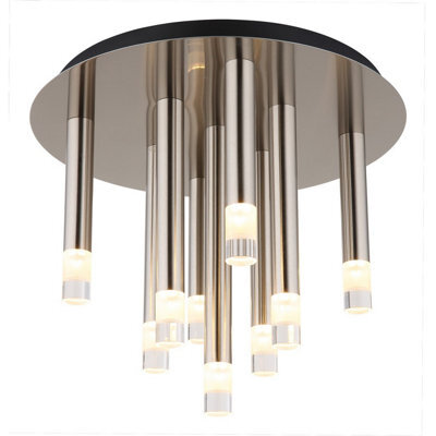 Luminosa Lighting Luminosa Ryan Multi Arm Semi Flush Ceiling Lamp Nickel Matt 9X G9 - image 1