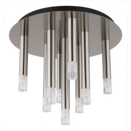 Luminosa Lighting Luminosa Ryan Multi Arm Semi Flush Ceiling Lamp Nickel Matt 9X G9 - thumbnail 2