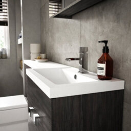 Hudson Reed Fusion 1500mm Right-Hand Basin & Wc Combination Unit, Charcoal Black, Gloss/matt - thumbnail 4