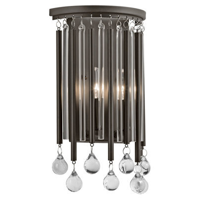 Luminosa Lighting Elstead Piper 2 Light Indoor Wall Light Espresso, E14 - image 1