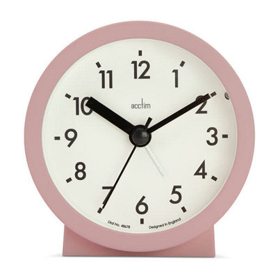 Acctim Gaby Analogue Dusty Rose Alarm Clock - image 1