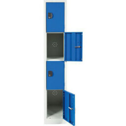 Manutan Expert 4 Tier Blue/grey Commercial Locker 1800X315X500mm - thumbnail 2