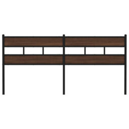Berkfield Headboard Brown Oak 200 Cm Steel And Engineered Wood - thumbnail 3