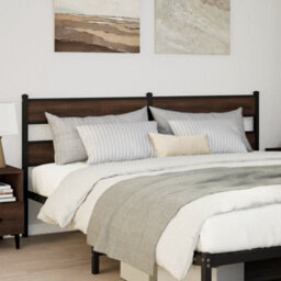 Berkfield Headboard Brown Oak 200 Cm Steel And Engineered Wood