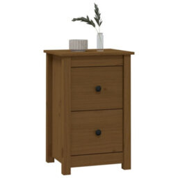 Berkfield Bedside Cabinets 2 Pcs Honey Brown 40X35X61.5 Cm Solid Wood Pine - thumbnail 8