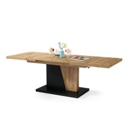 Heze Furniture Gala 2 In 1 Extending Coffee / Dining Table - Gold Craft Oak / Black - thumbnail 8