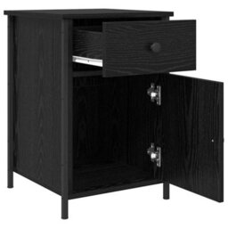 Berkfield Bedside Cabinets 2 Pcs Black Oak 40X42X60 Cm Engineered Wood - thumbnail 6