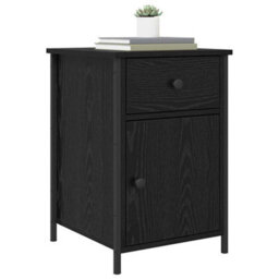 Berkfield Bedside Cabinets 2 Pcs Black Oak 40X42X60 Cm Engineered Wood - thumbnail 3