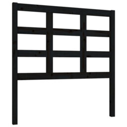 Walplus Bed Headboard Black 95.5X4X100 Cm Solid Wood Pine - thumbnail 2