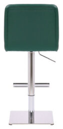 Lamboro Allegro Leather Single Deluxe Kitchen Bar Stool, Chrome Footrest, Swivel Gas Lift, Breakfast Bar & Home Barstool, Sage Green - thumbnail 5