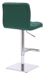 Lamboro Allegro Leather Single Deluxe Kitchen Bar Stool, Chrome Footrest, Swivel Gas Lift, Breakfast Bar & Home Barstool, Sage Green - thumbnail 4