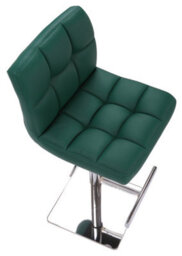 Lamboro Allegro Leather Single Deluxe Kitchen Bar Stool, Chrome Footrest, Swivel Gas Lift, Breakfast Bar & Home Barstool, Sage Green - thumbnail 6