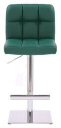Lamboro Allegro Leather Single Deluxe Kitchen Bar Stool, Chrome Footrest, Swivel Gas Lift, Breakfast Bar & Home Barstool, Sage Green - thumbnail 3