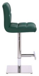Lamboro Allegro Leather Single Deluxe Kitchen Bar Stool, Chrome Footrest, Swivel Gas Lift, Breakfast Bar & Home Barstool, Sage Green - thumbnail 2