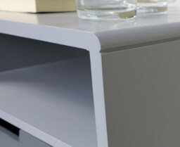 Aspect Furniture Viola Hairpin Leg Side Table With Drawer, Grey - thumbnail 3