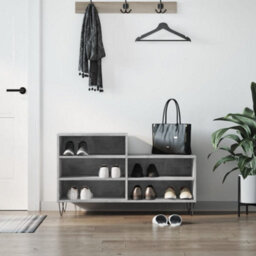 Vidaxl Shoe Cabinet Concrete Grey 102X36X60 Cm Engineered Wood