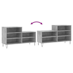 Vidaxl Shoe Cabinet Concrete Grey 102X36X60 Cm Engineered Wood - thumbnail 7