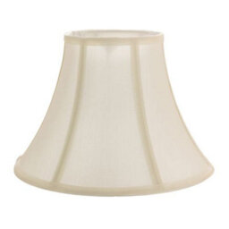 Happy Homewares Traditional Empire Shaped 12 Inch Lamp Shade In Rich Silky Cream Cotton Fabric