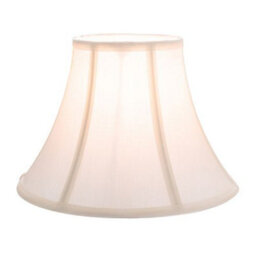 Happy Homewares Traditional Empire Shaped 12 Inch Lamp Shade In Rich Silky Cream Cotton Fabric - thumbnail 2