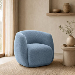 Where Saints Go Ltd Armchair George Bluebell Sherpa Fabric Tub Frame 66Cm By Where Saints Go - thumbnail 1