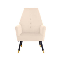 Fwstyle Loretta Stone Velvet Upholstered Padded Accent Armchair - thumbnail 3