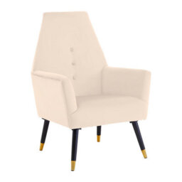 Fwstyle Loretta Stone Velvet Upholstered Padded Accent Armchair - thumbnail 2