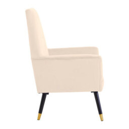 Fwstyle Loretta Stone Velvet Upholstered Padded Accent Armchair - thumbnail 4