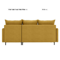 Leon L Living Room Corner Sofa Bed Has Dl Mechanism Storage Box Mdf Frame Bonell Springs 213X168X101Cm Green Right - thumbnail 4