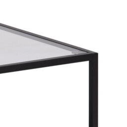 Furniture To Go Seaford Black Metal Coffee Table Set With Glass Top - thumbnail 5