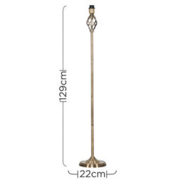 Valuelights Memphis Traditional Antique Brass Barley Twist Floor Lamp Base - thumbnail 8