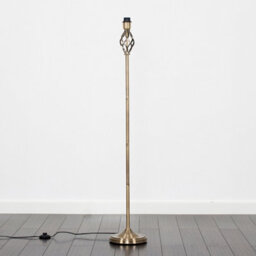 Valuelights Memphis Traditional Antique Brass Barley Twist Floor Lamp Base - thumbnail 4