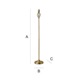 Valuelights Memphis Traditional Antique Brass Barley Twist Floor Lamp Base - thumbnail 5