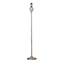 Valuelights Memphis Traditional Antique Brass Barley Twist Floor Lamp Base - thumbnail 1