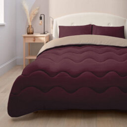 Silentnight Coverless Duvet And Pillowcase - 10.5 Tog - Berry/natural - King
