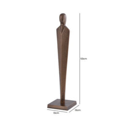Vanity Living 53Cm Bronze Metal Aluminium Sculpture Modern Decorative Art Statue For Living Room, Office & Table Decor - thumbnail 2