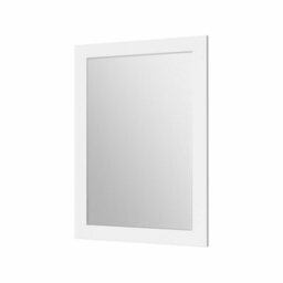 Aveli Framed Wooden Bathroom Mirror Wood Frame Wall Mounted Mirrors White 700 X 500mm - thumbnail 3
