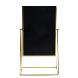 Harbour Housewares Metallic Vanity Mirror - 39 X 22Cm Gold Adjustable Tilt Dressing Table Mirror Sleek Modern Makeup Mirror - thumbnail 6
