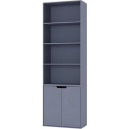 Elegant 6 Tier Bookcase With 2 Doors - thumbnail 3