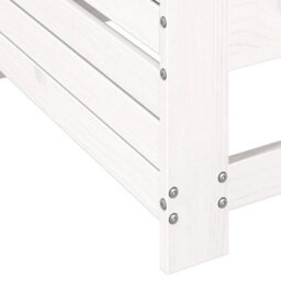 Berkfield Garden Armrest Sofa With Side Table White Solid Wood Pine - thumbnail 8