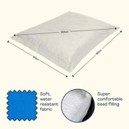 Icon Giant Indoor Outdoor Bean Bag Floor Cushion Blue - thumbnail 6