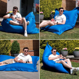 Icon Giant Indoor Outdoor Bean Bag Floor Cushion Blue - thumbnail 2