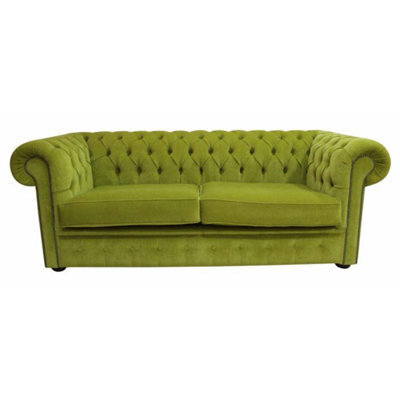 Chesterfield Handmade 3 Seater Sofa Settee Pimlico Zest Green In Classic Style - image 1