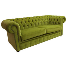 Chesterfield Handmade 3 Seater Sofa Settee Pimlico Zest Green In Classic Style - thumbnail 2