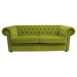 Chesterfield Handmade 3 Seater Sofa Settee Pimlico Zest Green In Classic Style - thumbnail 1
