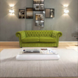 Chesterfield Handmade 3 Seater Sofa Settee Pimlico Zest Green In Classic Style - thumbnail 3